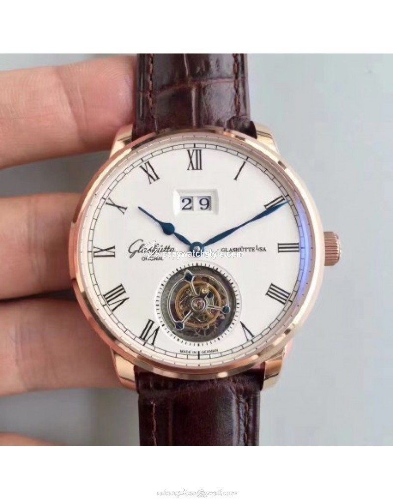 Glashutte Original Senator Excellence Tourbillon 1-94-03-04-04-04 Noob Rose Gold White 