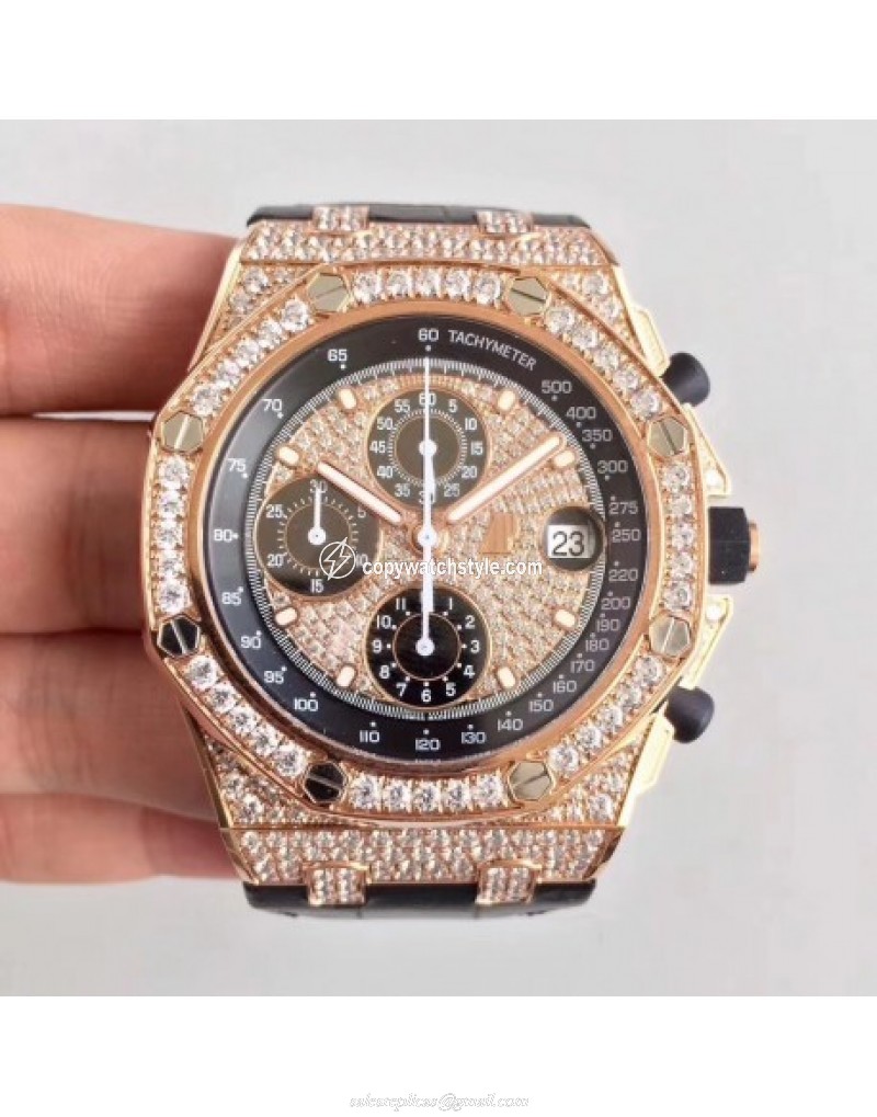 Audemars Piguet Royal Oak Offshore 26067OR.ZZ.D002CR.01 JF V3 Rose Gold & Diamonds Diamond Audemars Piguet Royal Oak Offshore 26067OR.ZZ.D002CR.01 JF V3 Rose Gold & Diamonds Diamond