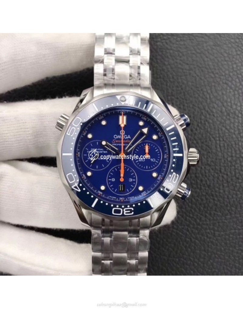 Omega Seamaster Diver 300M Chronograph 212.30.44.50.03.001 Noob Stainless Steel Blue 