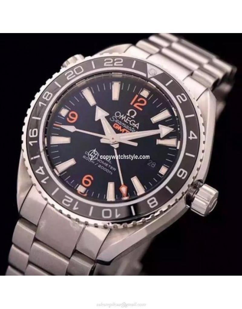 Omega Seamaster Planet Ocean GMT Stainless Steel Black 