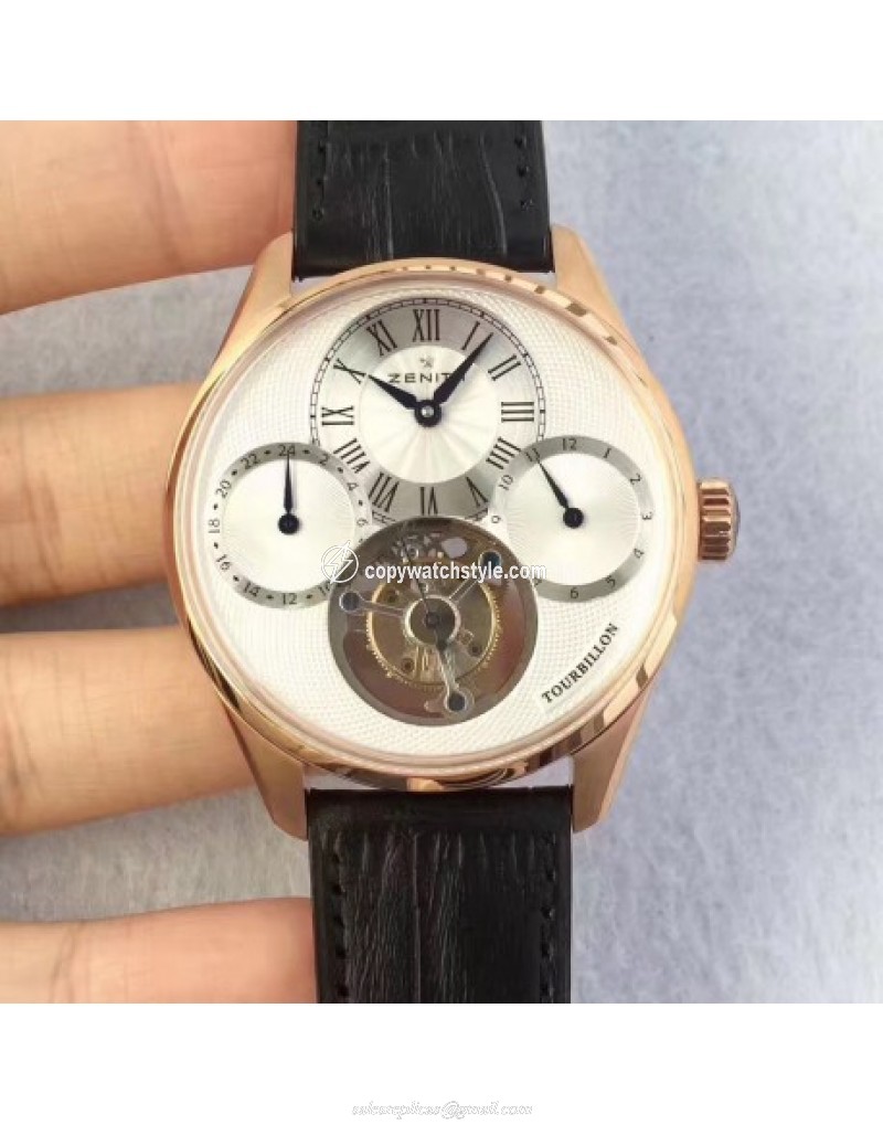 Zenith El Primero Tourbillon BP Rose Gold White Zenith El Primero Tourbillon BP Rose Gold White