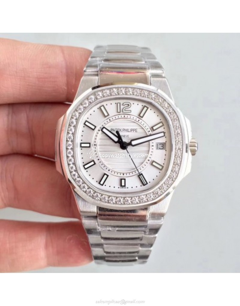 Patek Philippe Nautilus Ladies 7010/1G-001 JJ Stainless Steel & Diamonds Silver Patek Philippe Nautilus Ladies 7010/1G-001 JJ Stainless Steel & Diamonds Silver