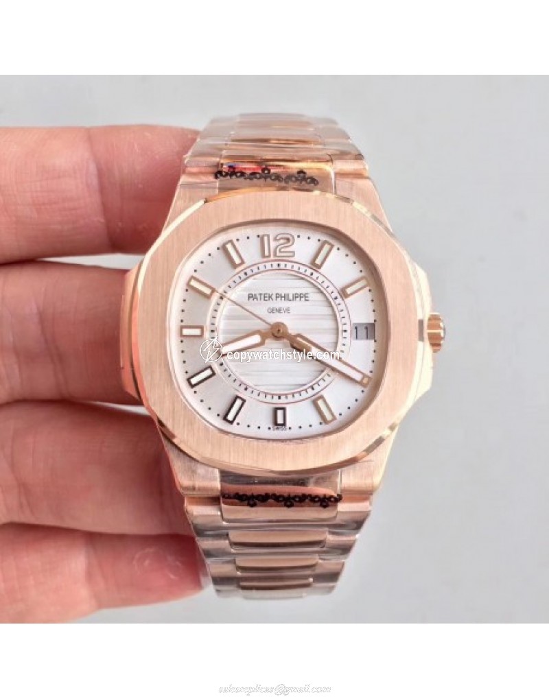 Patek Philippe Nautilus Ladies 7011/1R-001 JJ Rose Gold Silver 