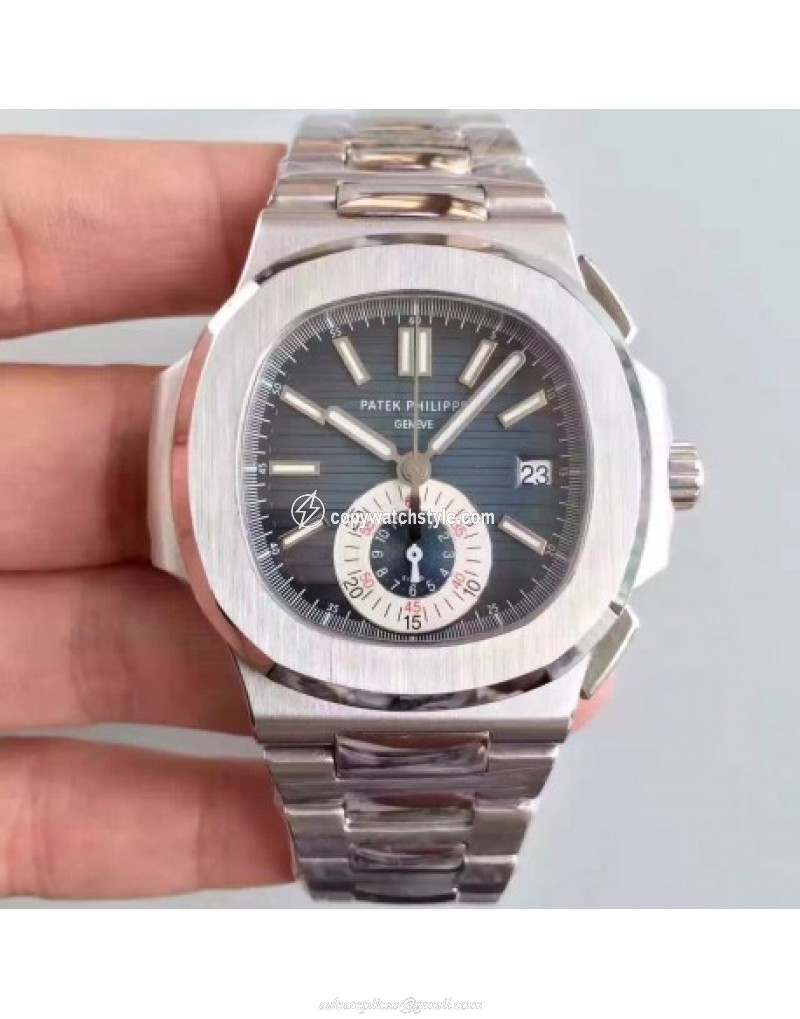 Patek Philippe Nautilus Chronograph 5980 JF Stainless Steel Blue 