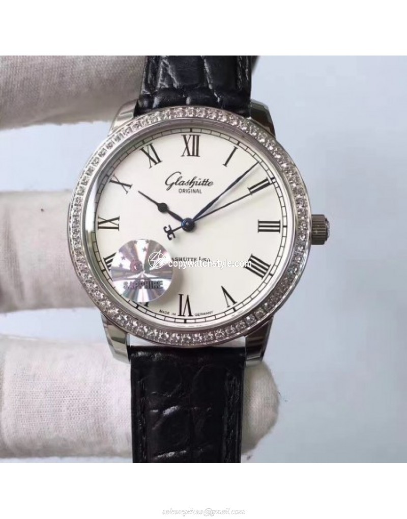 Glashutte Original Senator Excellence V4 1-39-52-01-02-04 GF Stainless Steel & Diamonds White 