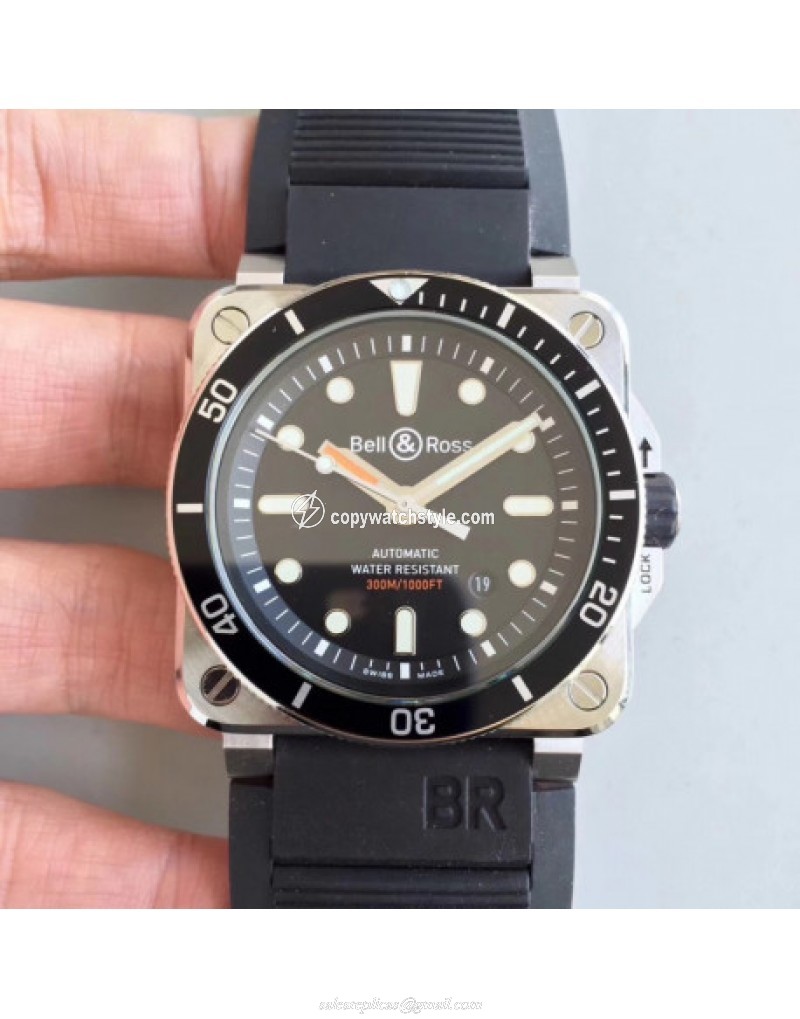 Bell & Ross BR 03-92 Diver Noob V2 Stainless Steel Black Bell & Ross BR 03-92 Diver Noob V2 Stainless Steel Black