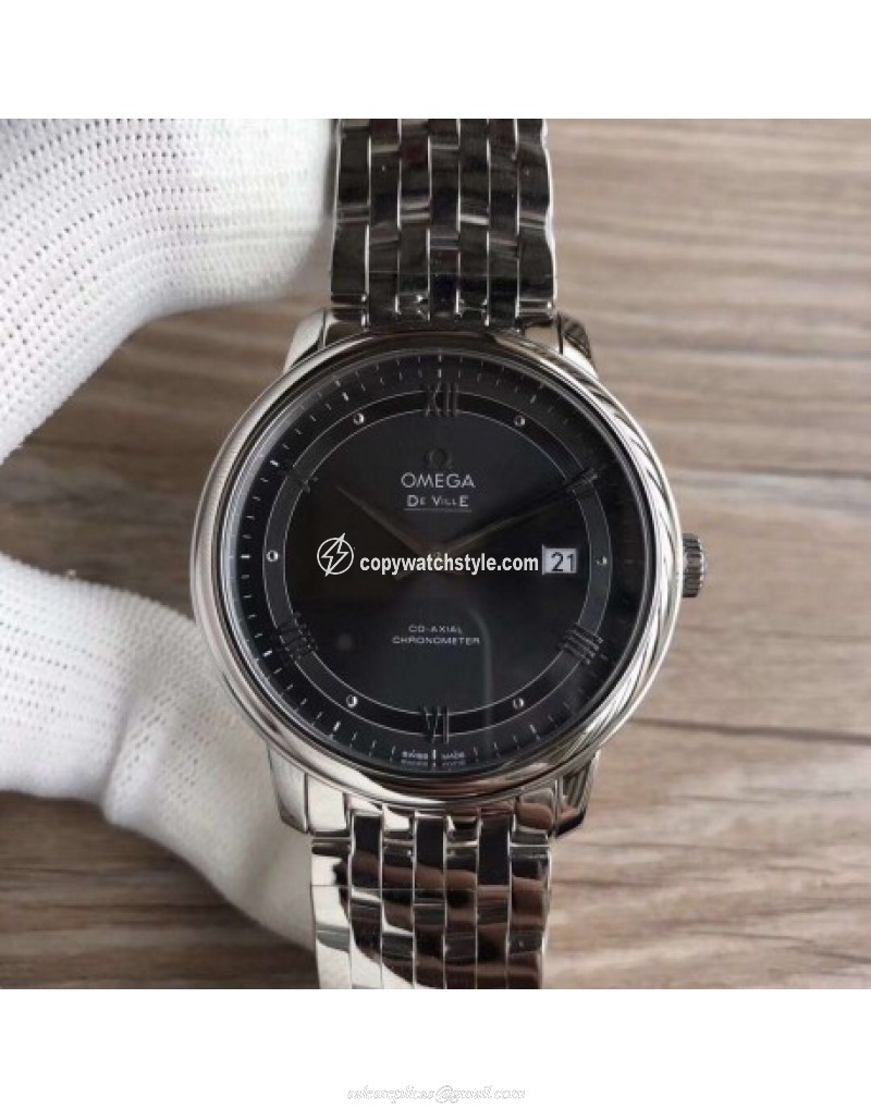 Omega De Ville Prestige Co-Axial 39.5MM 424.10.40.20.06.001 GP V2 Stainless Steel Black Omega De Ville Prestige Co-Axial 39.5MM 424.10.40.20.06.001 GP V2 Stainless Steel Black