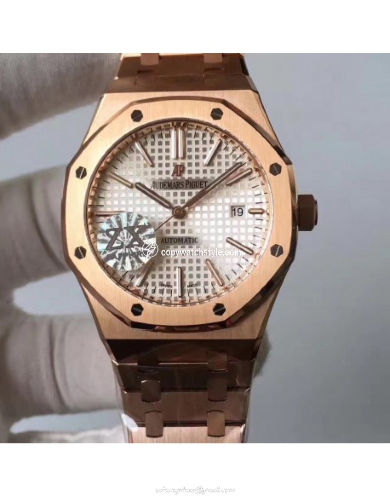Audemars Piguet Royal Oak 15400 ZX Rose Gold Silver Audemars Piguet Royal Oak 15400 ZX Rose Gold Silver
