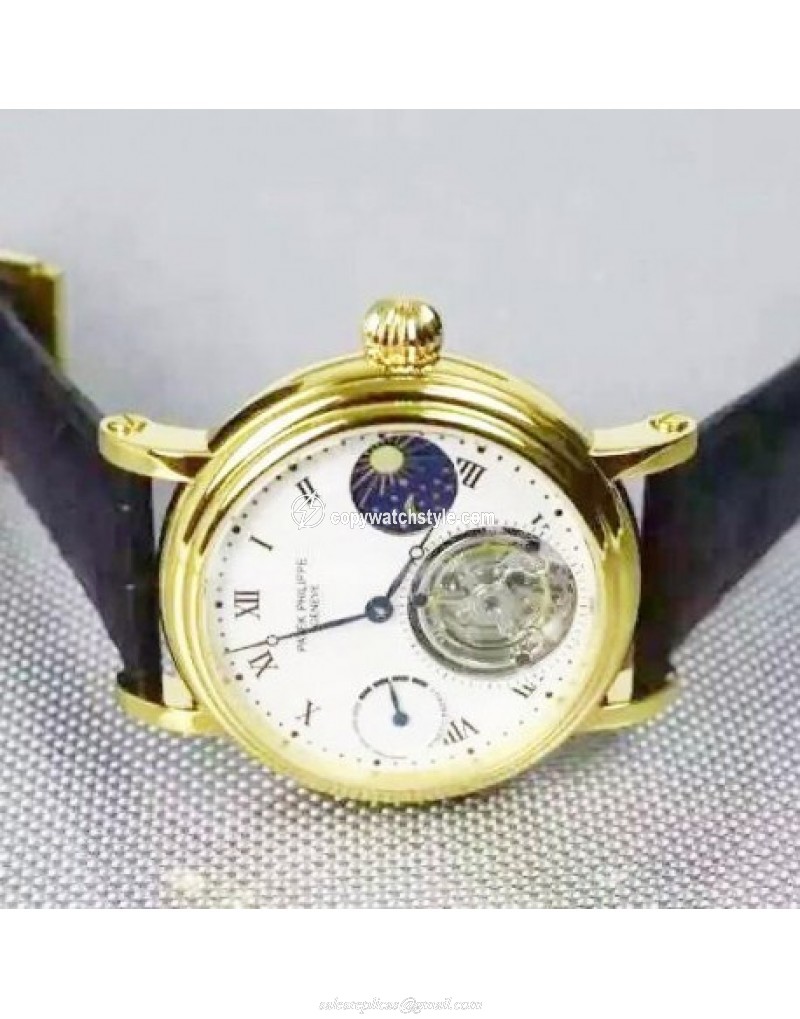 Patek Philippe Grand Complication Tourbillon 18K Yellow Gold Plated White 