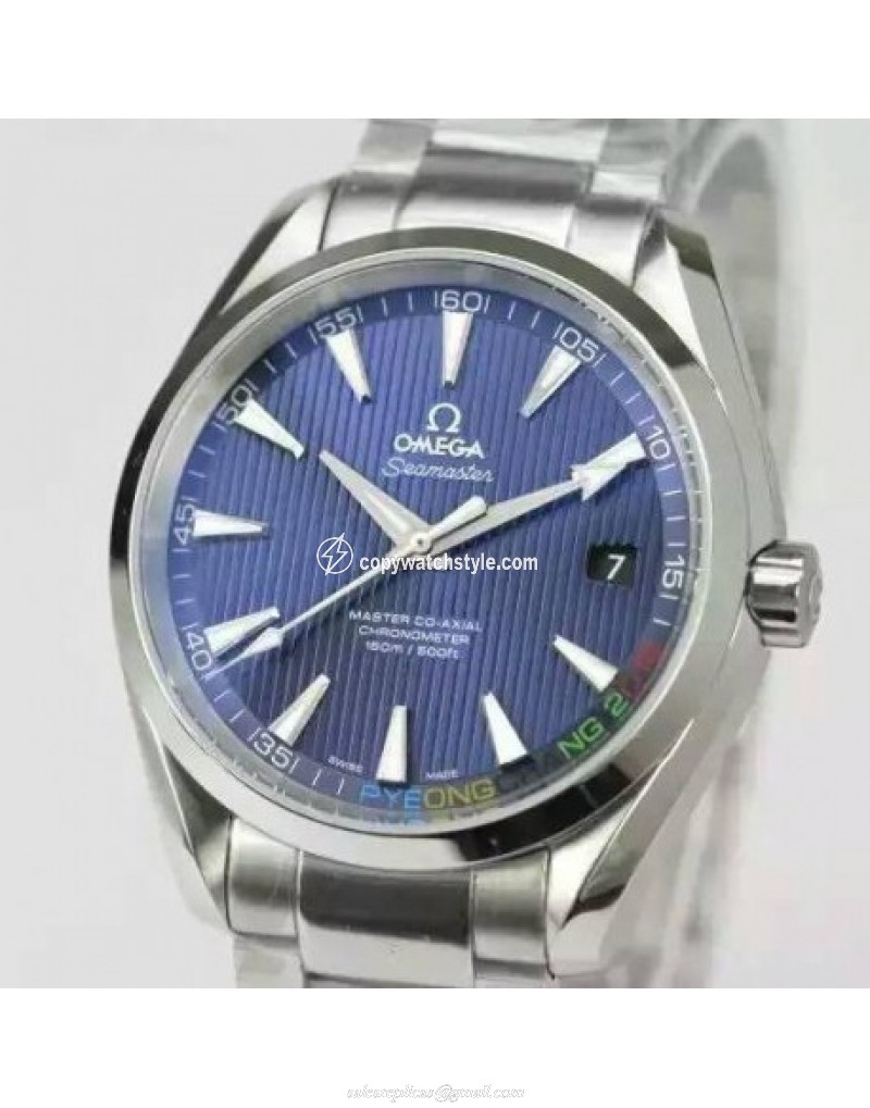 Omega Seamaster Aqua Terra 150M Pyeongchang 2018 Limited Edition 41MM Stainless Steel Blue Omega Seamaster Aqua Terra 150M Pyeongchang 2018 Limited Edition 41MM Stainless Steel Blue