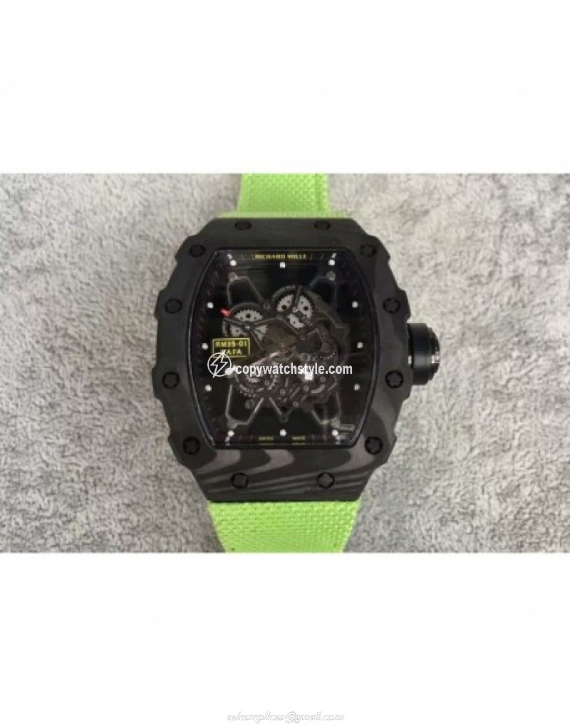 Richard Mille RM35-01 Rafael Nadal Forged Carbon Skeleton Black 
