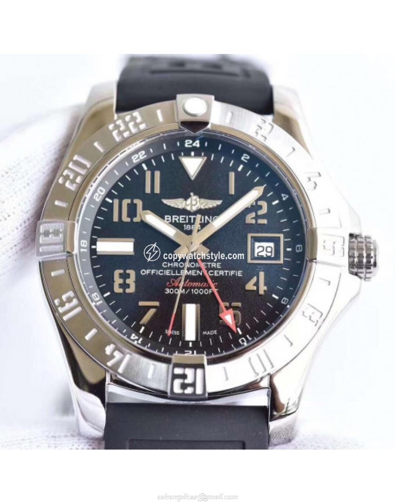 Breitling Avenger II GMT A3239011/BC34/152S/A20S.1 GF Stainless Steel Black Breitling Avenger II GMT A3239011/BC34/152S/A20S.1 GF Stainless Steel Black