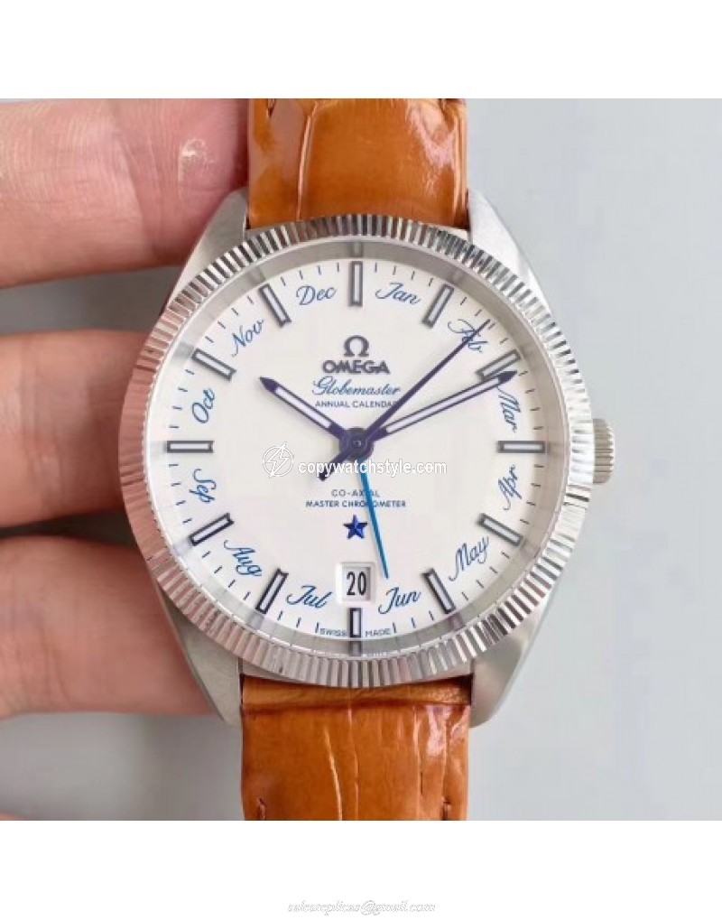 Omega Globemaster Annual Calendar 130.33.41.22.02.001 OM Stainless Steel White Omega Globemaster Annual Calendar 130.33.41.22.02.001 OM Stainless Steel White