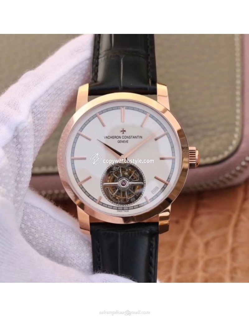 Vacheron Constantin Traditionnelle Tourbillon 6000T/000R-B346 OX Rose Gold White 