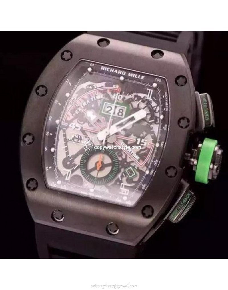 Richard Mille RM011-01 R Mancini Chronograph Forged Carbon Black Richard Mille RM011-01 R Mancini Chronograph Forged Carbon Black