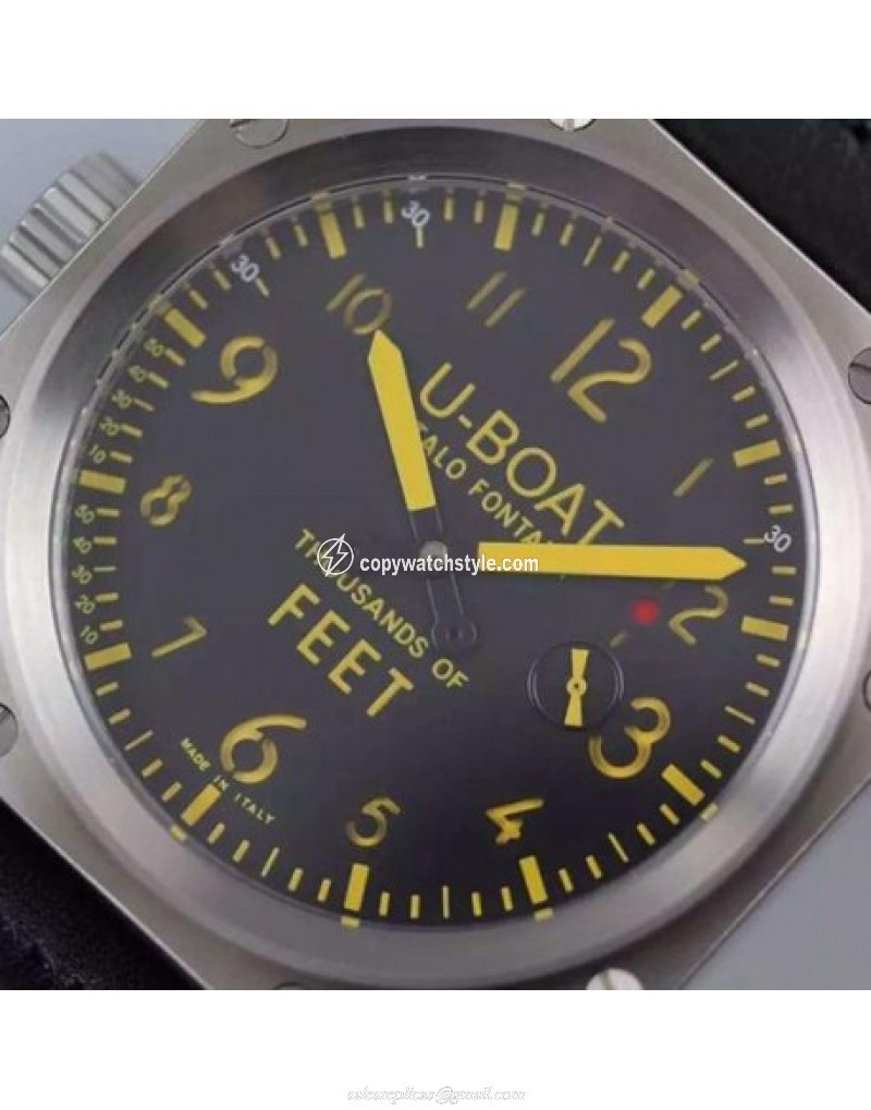 U-Boat Thousands Of Feet 1918 Stainless Steel Black & Yellow 
