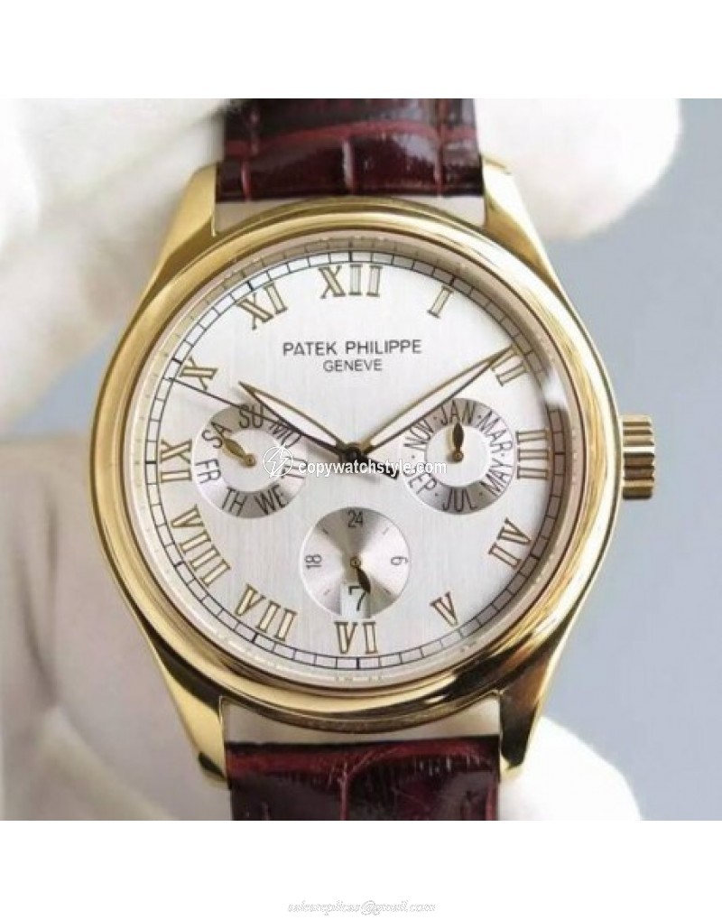 Patek Philippe Annual Calendar 5035J Yellow Gold White Patek Philippe Annual Calendar 5035J Yellow Gold White