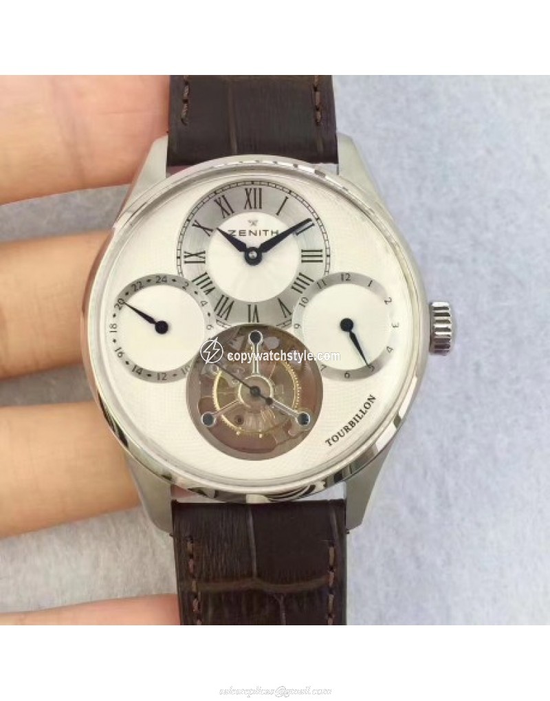 Zenith El Primero Tourbillon BP Stainless Steel White Zenith El Primero Tourbillon BP Stainless Steel White