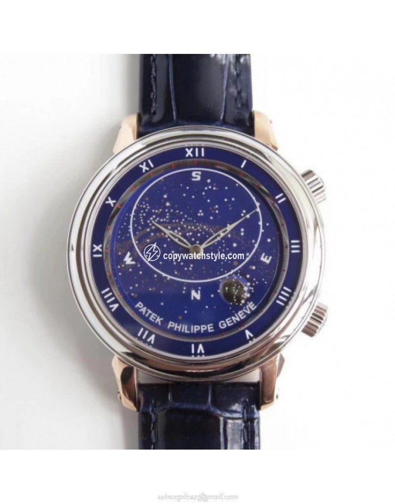 Patek Philippe Grand Complications Sky Moon Celestial 5102PR Noob Rose Gold Blue Patek Philippe Grand Complications Sky Moon Celestial 5102PR Noob Rose Gold Blue