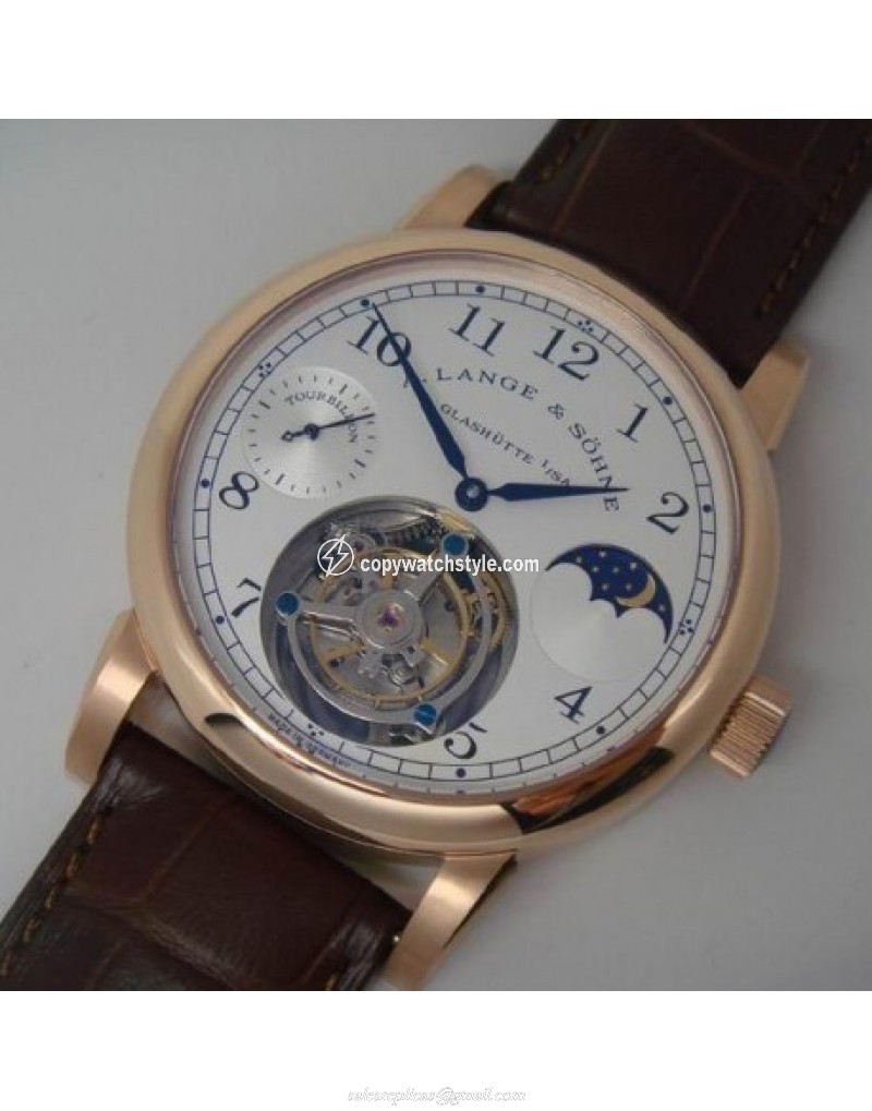 A. Lange & Sohne Pour Le Merite Tourbillon Moonphase Rose Gold White A. Lange & Sohne Pour Le Merite Tourbillon Moonphase Rose Gold White