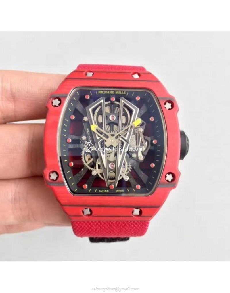 Richard Mille RM27-03 Rafael Nadal KL Red Forged Carbon Black Skeleton 