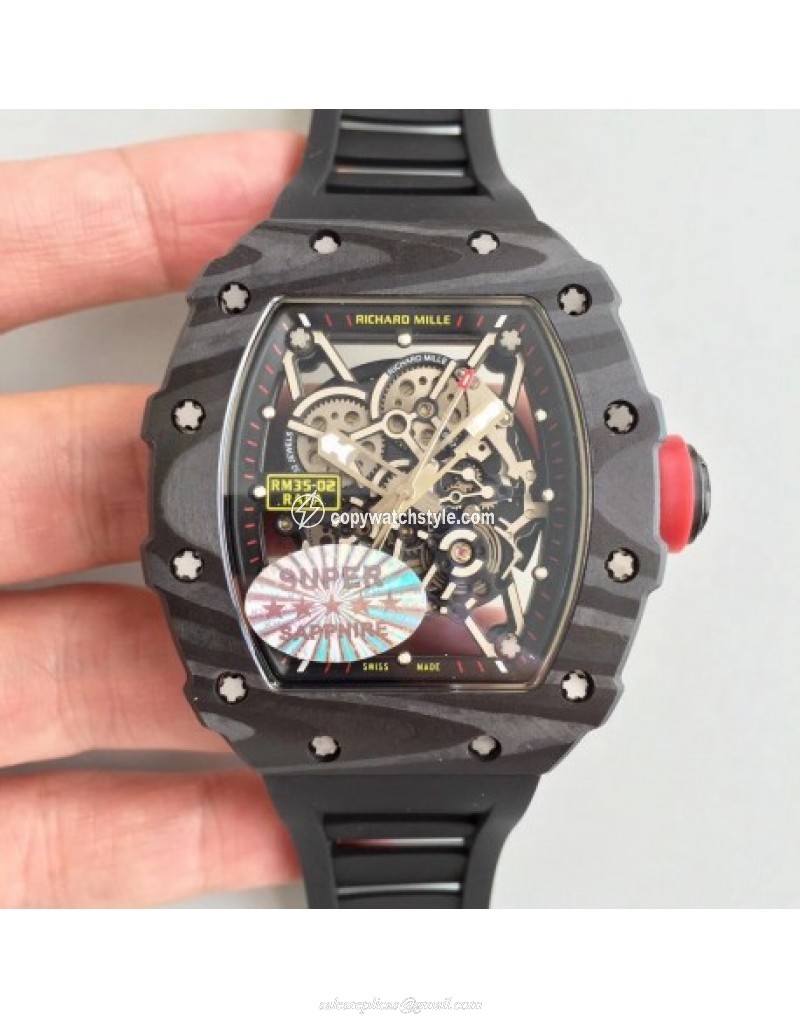 Richard Mille RM35-02 Rafael Nadal KV Forged Carbon Black Skeleton 