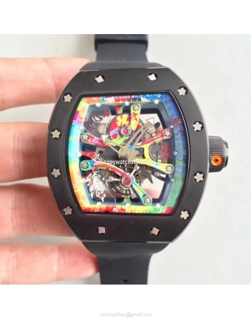 Richard Mille RM068-01 Tourbillon Kongo KV Ceramic Multicolored Skeleton 