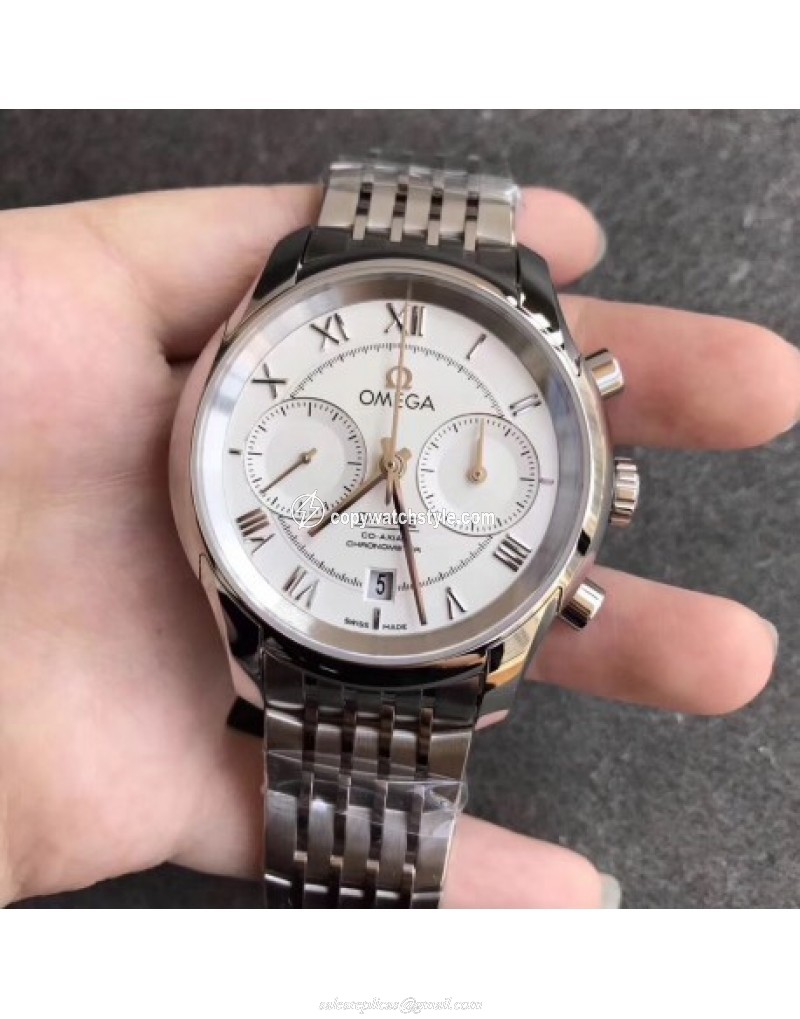 Omega De Ville Co-Axial Chronograph 42MM 431.10.42.51.02.001 OM Stainless Steel White Omega De Ville Co-Axial Chronograph 42MM 431.10.42.51.02.001 OM Stainless Steel White