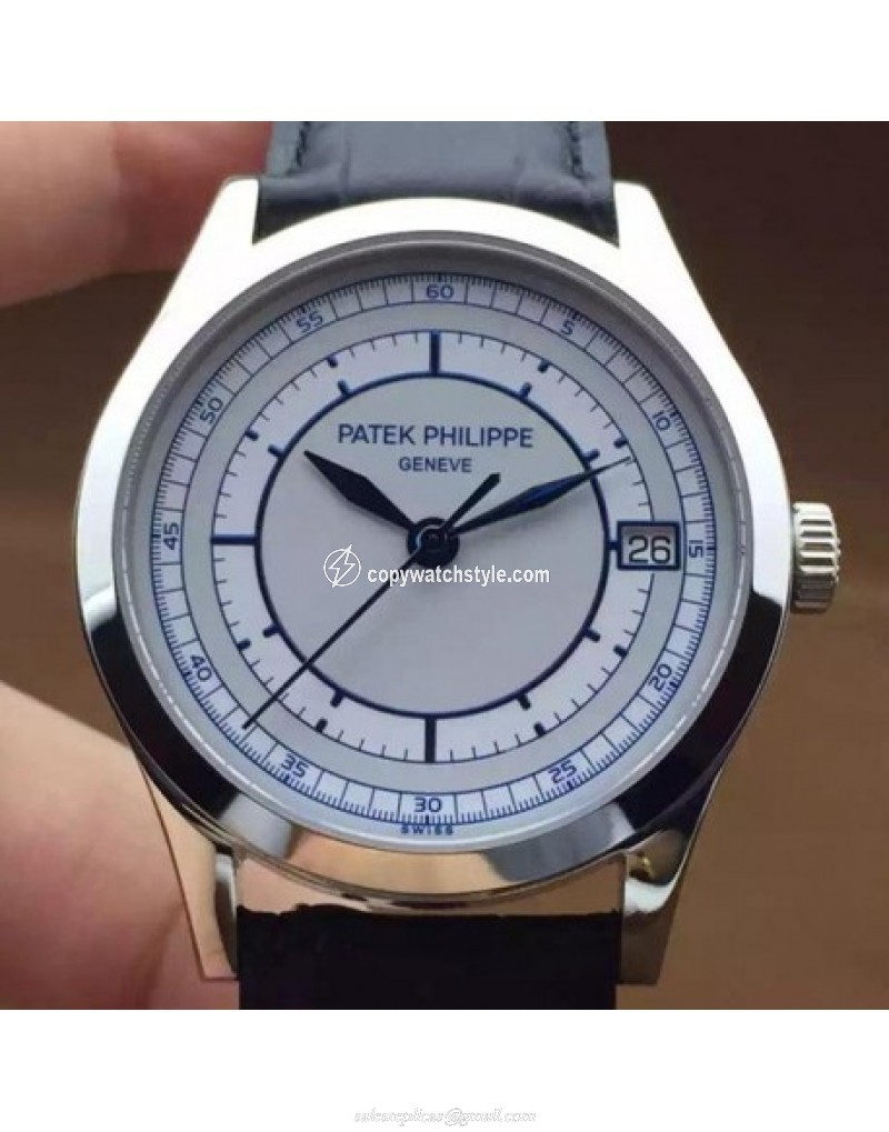 Patek Philippe Calatrava 5296 Stainless Steel White & Blue Patek Philippe Calatrava 5296 Stainless Steel White & Blue