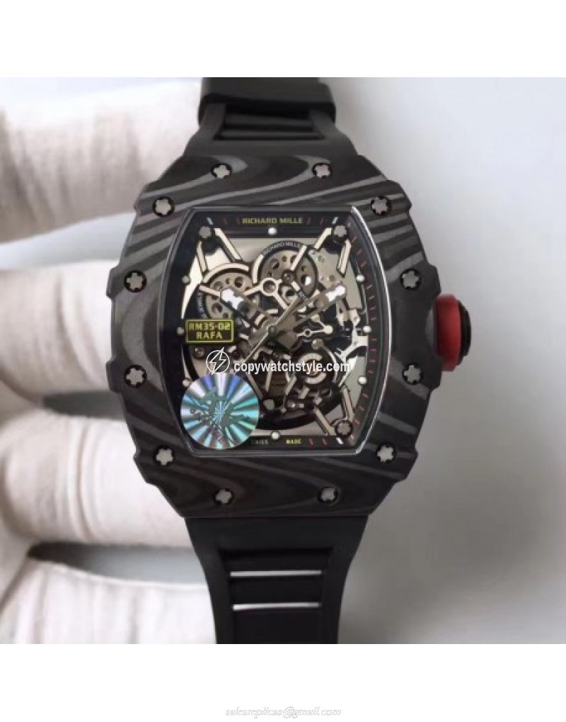 Richard Mille RM35-02 Rafael Nadal KV Forged Carbon Black Skeleton Richard Mille RM35-02 Rafael Nadal KV Forged Carbon Black Skeleton