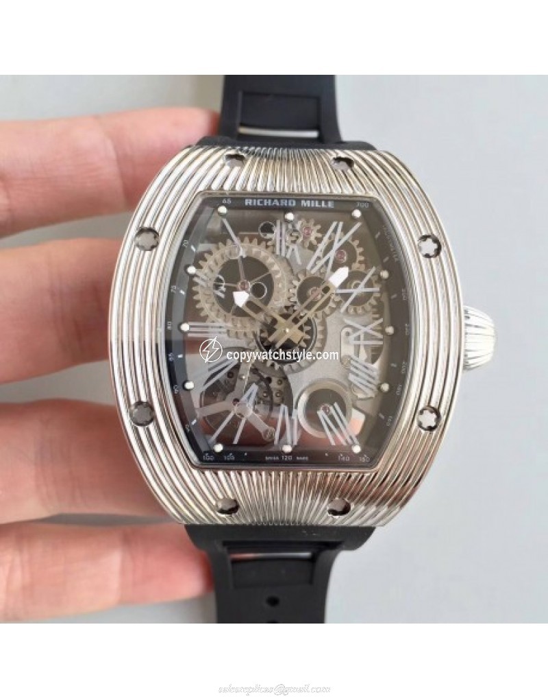 Richard Mille RM018 Tourbillon Hommage A Boucheron Noob Stainless Steel Black Skeleton Richard Mille RM018 Tourbillon Hommage A Boucheron Noob Stainless Steel Black Skeleton