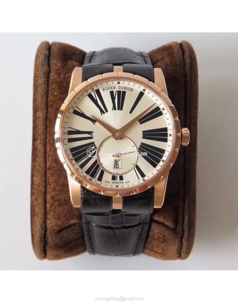 Roger Dubuis Excalibur 42MM Automatic RDDBEX0538 RD Rose Gold Silver Roger Dubuis Excalibur 42MM Automatic RDDBEX0538 RD Rose Gold Silver