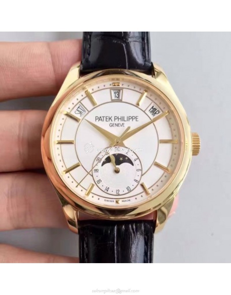 Patek Philippe Annual Calendar 5205G-001 Yellow Gold White Patek Philippe Annual Calendar 5205G-001 Yellow Gold White