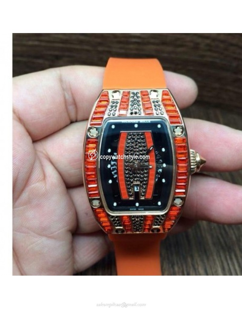 Richard Mille RM007 Lady Rose Gold Orange Diamonds Richard Mille RM007 Lady Rose Gold Orange Diamonds