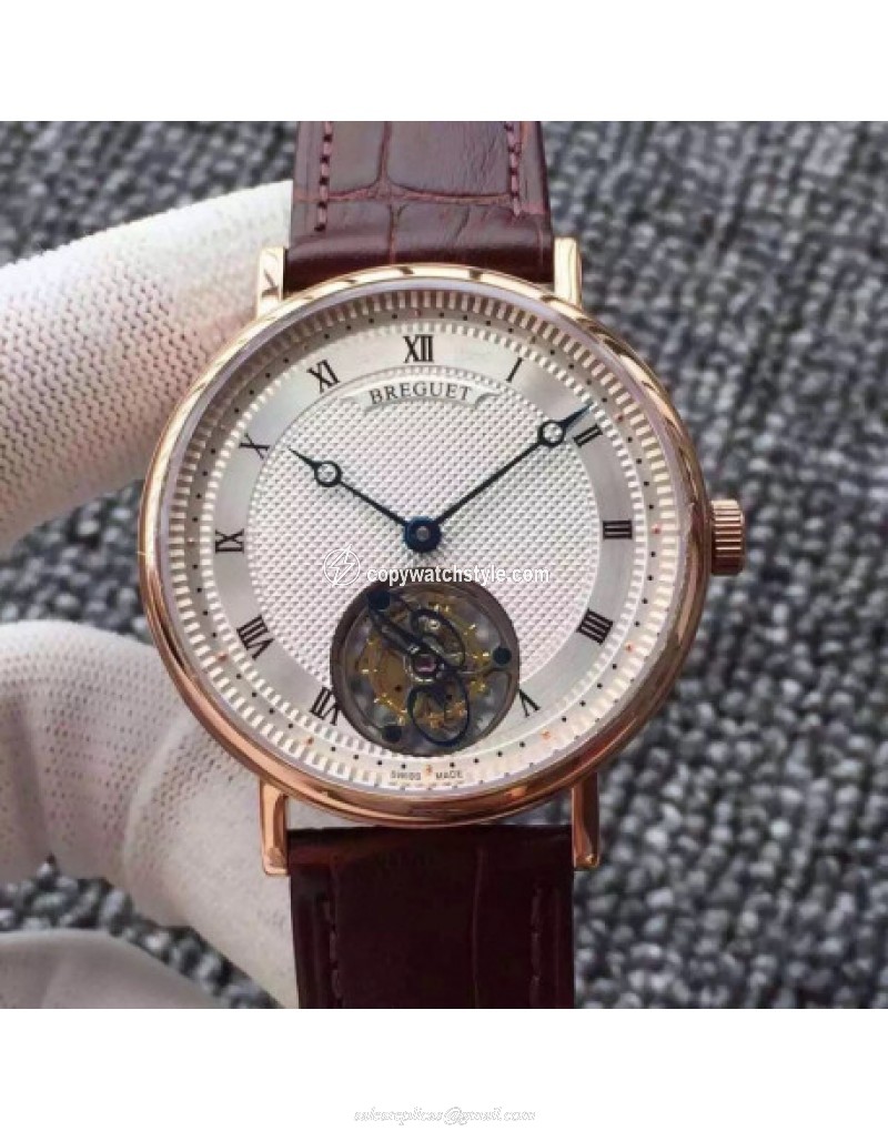 Breguet Classique Tourbillon AX Rose Gold Silver Breguet Classique Tourbillon AX Rose Gold Silver