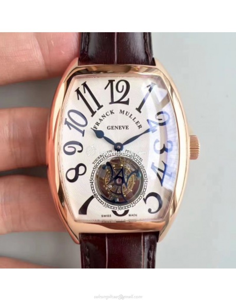 Franck Muller Cintree Curvex Imperial Tourbillon 8880 T LH Rose Gold White Franck Muller Cintree Curvex Imperial Tourbillon 8880 T LH Rose Gold White