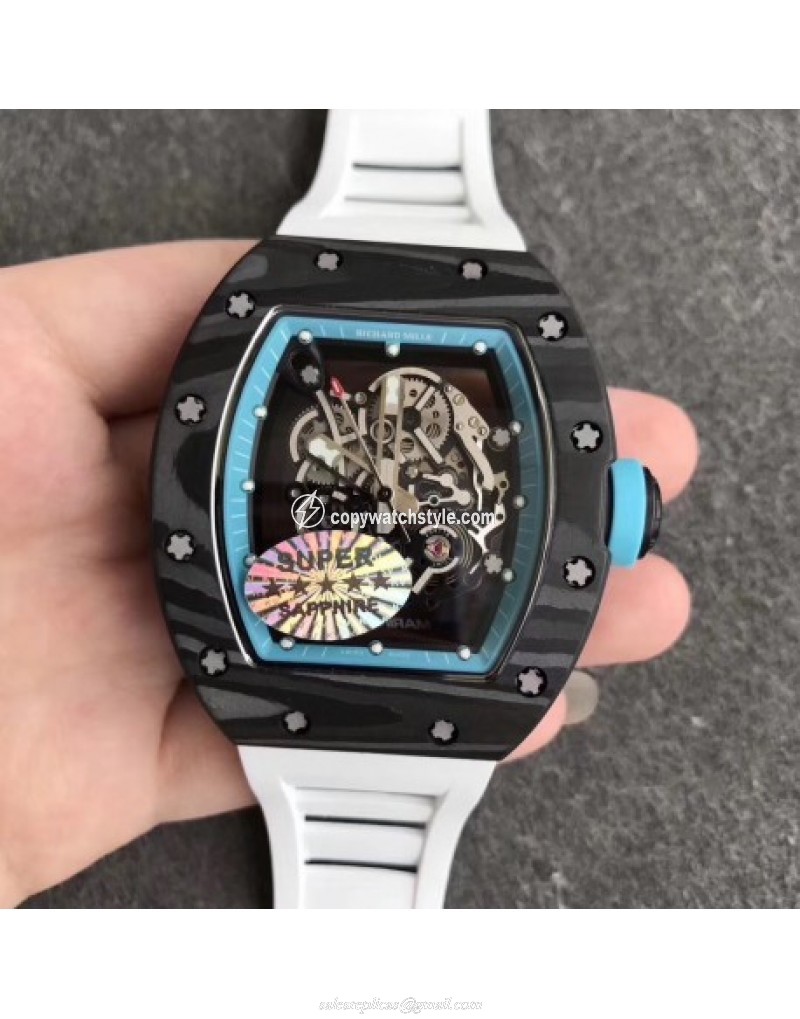 Richard Mille RM55 KV Forged Carbon Blue Skeleton Richard Mille RM55 KV Forged Carbon Blue Skeleton