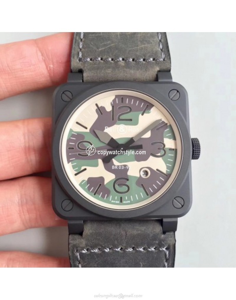 Bell & Ross BR 03-92 Black Camo BR PVD Grey Safari Bell & Ross BR 03-92 Black Camo BR PVD Grey Safari