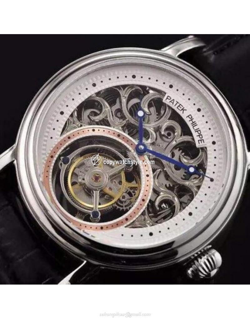 Patek Philippe Tourbillon Stainless Steel Skeleton & White Patek Philippe Tourbillon Stainless Steel Skeleton & White