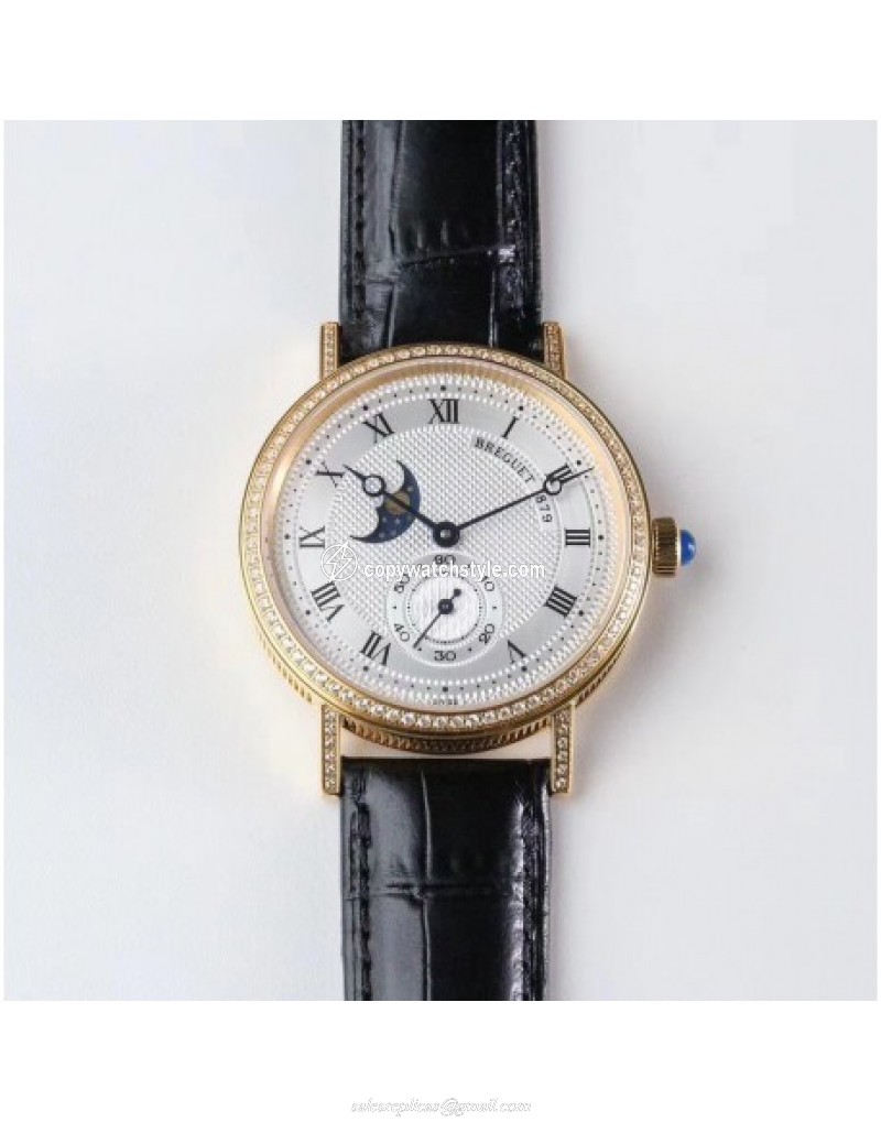 Breguet Classique Moonphase 4396 GXG Yellow Gold & Diamond Silver Breguet Classique Moonphase 4396 GXG Yellow Gold & Diamond Silver