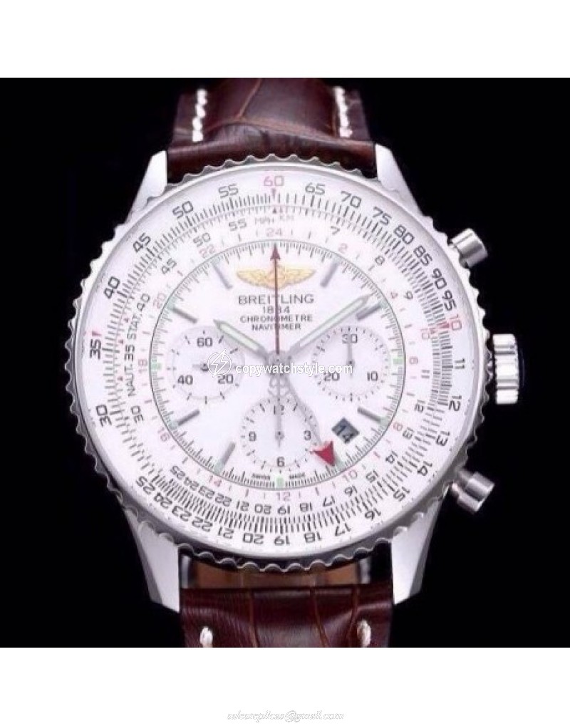 Breitling Navitimer GMT AB044121/G783/756P/A20BA.1 JF Stainless Steel White 