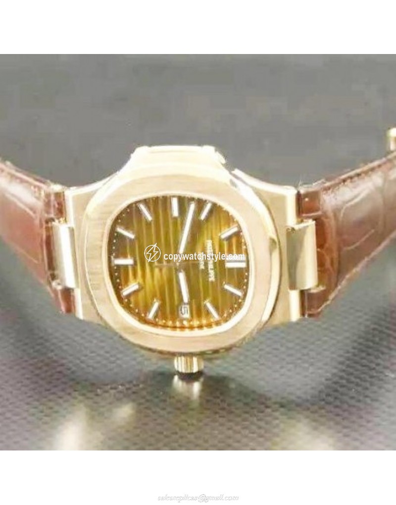 Patek Philippe Nautilus Jumbo 5711R 24K Rose Gold Plated Gray Patek Philippe Nautilus Jumbo 5711R 24K Rose Gold Plated Gray