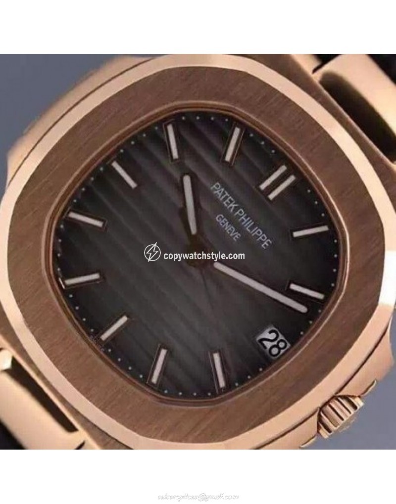 Patek Philippe Nautilus Jumbo 5711 Rose Gold Gray Patek Philippe Nautilus Jumbo 5711 Rose Gold Gray