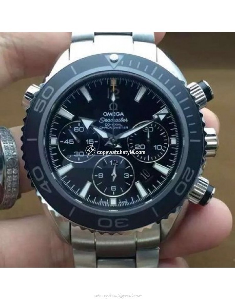 Omega Seamaster Planet Ocean Chronograph 45MM Stainless Steel Black Omega Seamaster Planet Ocean Chronograph 45MM Stainless Steel Black