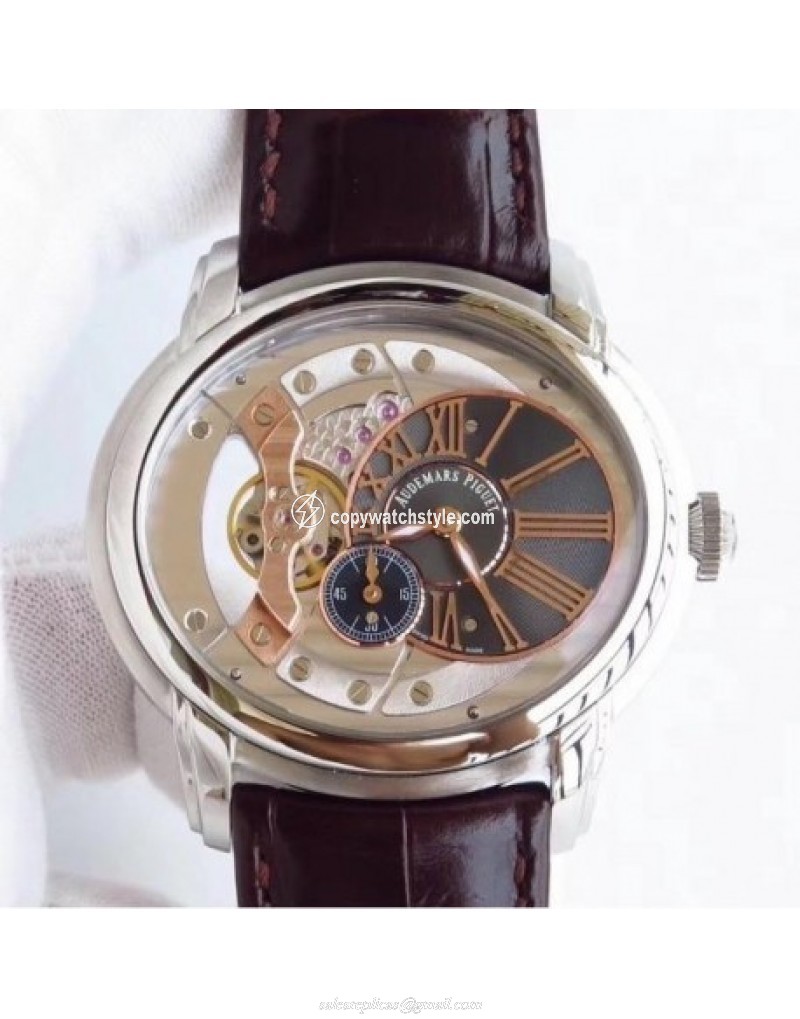 Audemars Piguet Royal Millenary 4101 15350ST.OO.D002CR.01 V9 Stainless Steel Rose Gold Skeleton 