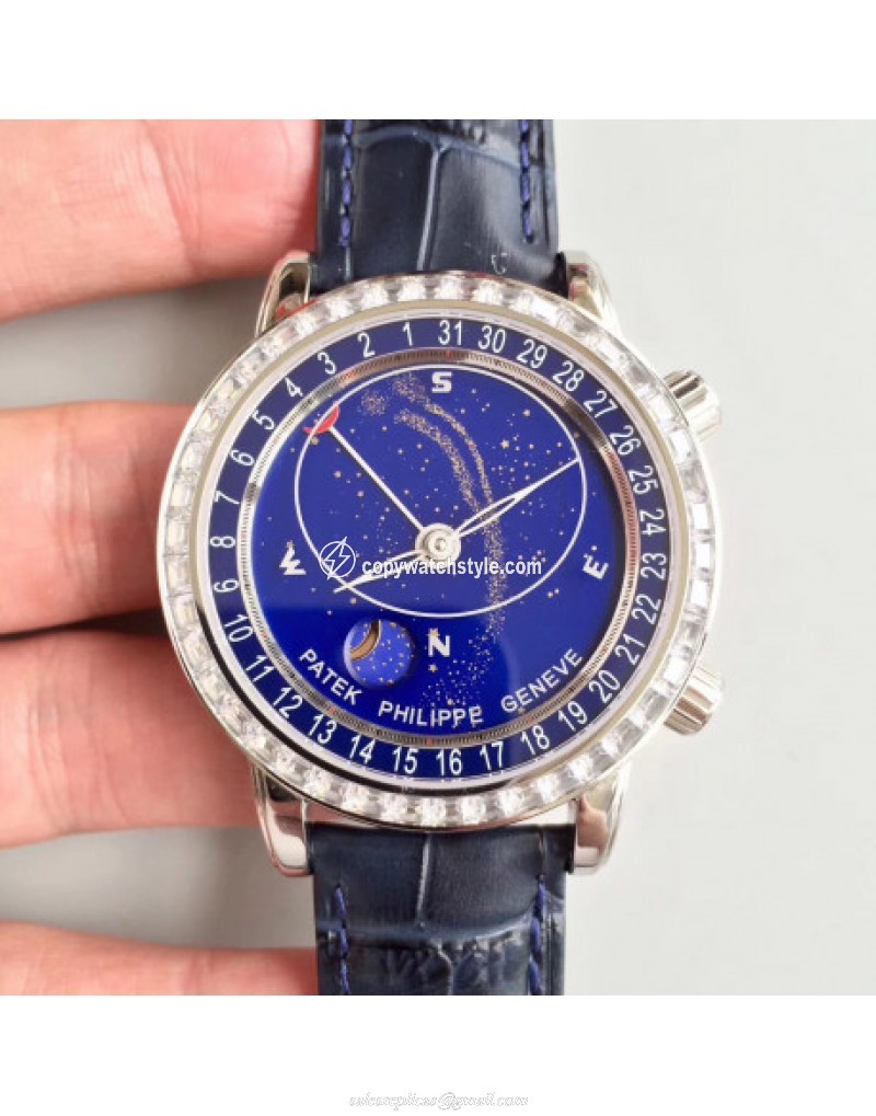 Patek Philippe Grand Complications Sky Moon Celestial 6102P-001 Noob Stainless Steel Blue Patek Philippe Grand Complications Sky Moon Celestial 6102P-001 Noob Stainless Steel Blue