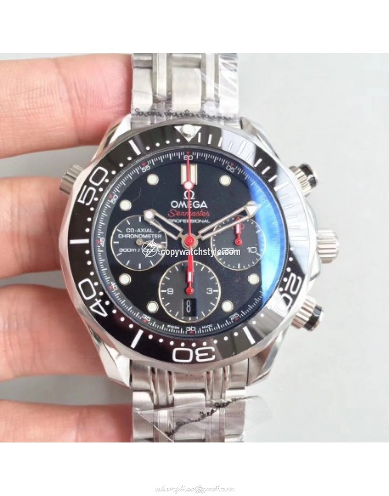 Omega Seamaster Diver 300M Co-Axial Chronograph 44MM 212.32.44.50.01.001 OM Stainless Steel Black Omega Seamaster Diver 300M Co-Axial Chronograph 44MM 212.32.44.50.01.001 OM Stainless Steel Black