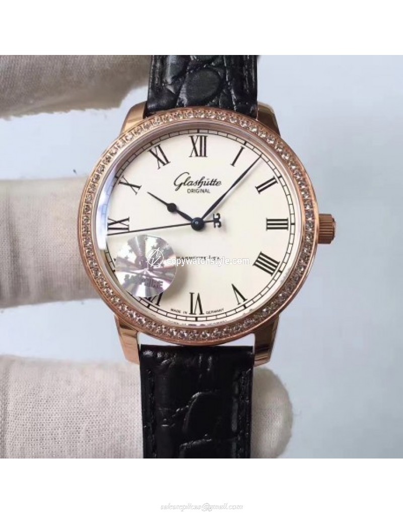 Glashutte Original Senator Excellence V4 1-39-52-01-01-04 GF Rose Gold & Diamonds White Glashutte Original Senator Excellence V4 1-39-52-01-01-04 GF Rose Gold & Diamonds White