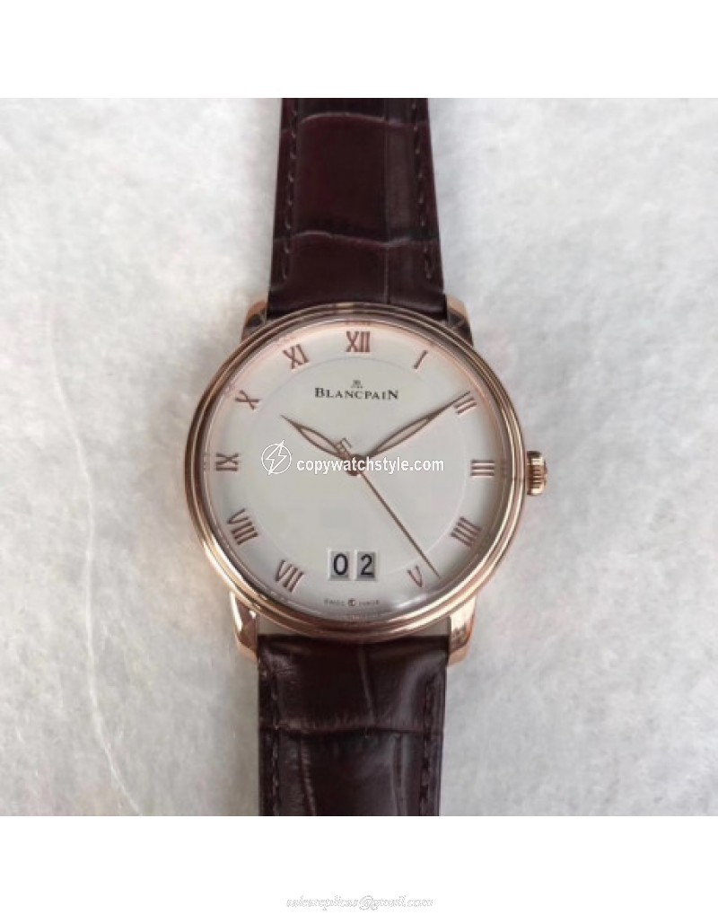 Blancpain Villeret Grande Date 6669-3642-55B HG V2 Rose Gold White 