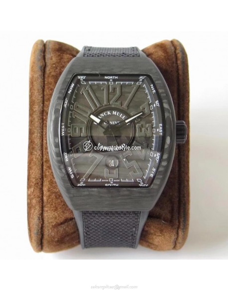 Franck Muller Vanguard Automatic Carbon V 45 SC DT NR BR Noob Forged Carbon forged Carbon 